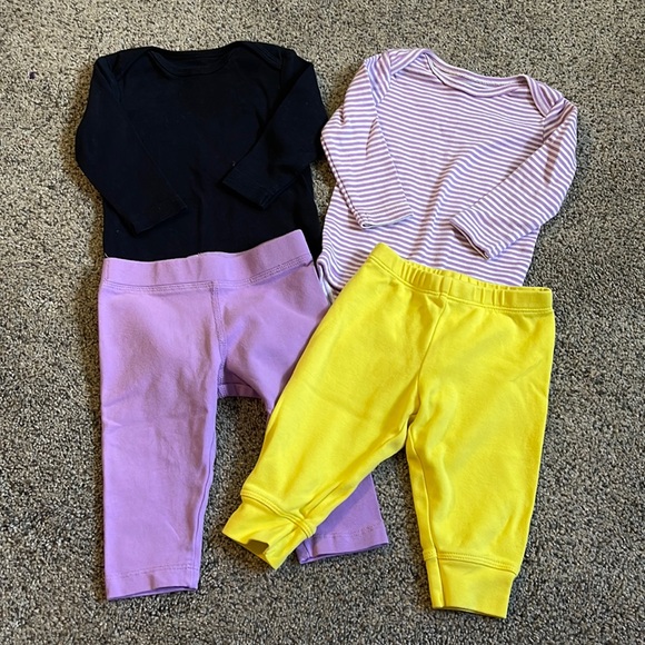 Primary Bundle 3 6 Months Onesies and Pants One Pieces